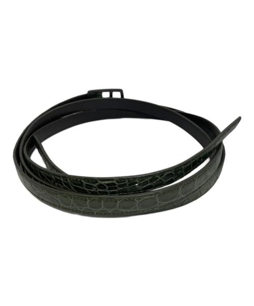 BOTTEGA VENETA（ボッテガベネタ）BOTTEGA VENETA (ボッテガベネタ) イントレチャートベルト グリーン サイズ:95cm 38inの古着・服飾アイテム