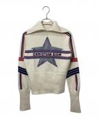 ）の古着「DIOR STARウールカシミヤニット」｜ベージュ