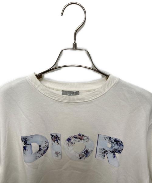 DIOR HOMME（ディオール オム）DIOR HOMME (ディオール オム) Daniel Arsham (ダニエル・アルシャム) ロゴTシャツ ホワイト サイズ:XSの古着・服飾アイテム
