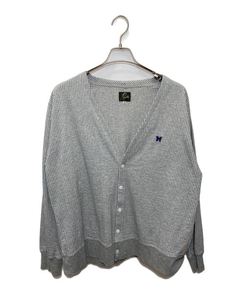 Needles（ニードルズ）Needles (ニードルズ) V NECK CARDIGAN - C/PE SUCKER JERSEY グレー サイズ:Mの古着・服飾アイテム
