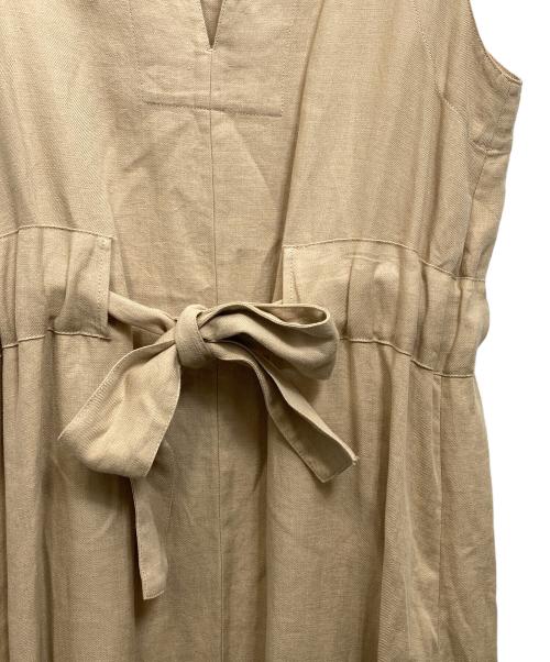 POSTELEGANT（ポステレガント）POSTELEGANT (ポステレガント) リネンワンピース ベージュ サイズ:38 Mの古着・服飾アイテム