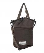 BRIEFINGブリーフィング）の古着「2WAY DUAL DRAWSTRING POUCH BOA」｜ブラウン