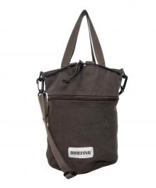 BRIEFING（ブリーフィング）の古着「2WAY DUAL DRAWSTRING POUCH BOA」｜ブラウン