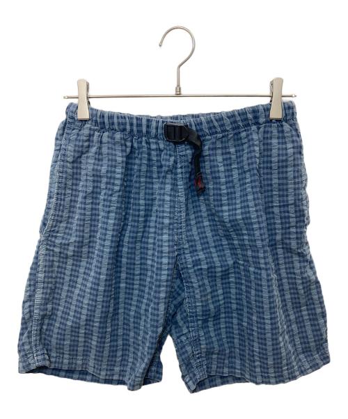 GRAMICCI（グラミチ）GRAMICCI (グラミチ) シアサッカーチェックハーフパンツ ネイビー サイズ:Sの古着・服飾アイテム