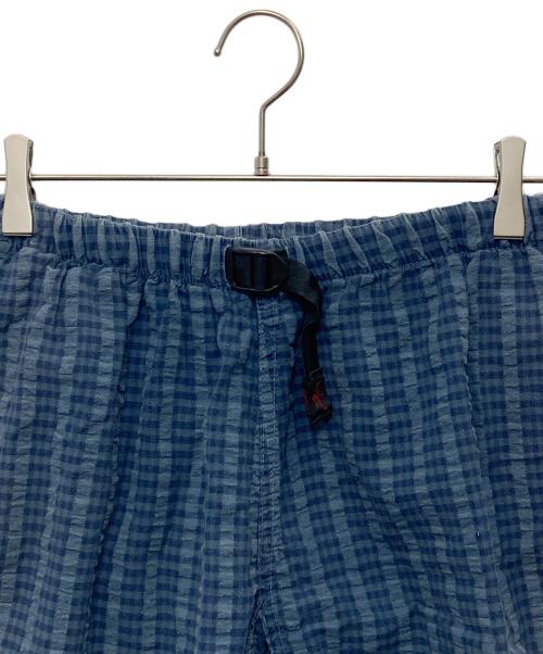 GRAMICCI（グラミチ）GRAMICCI (グラミチ) シアサッカーチェックハーフパンツ ネイビー サイズ:Sの古着・服飾アイテム
