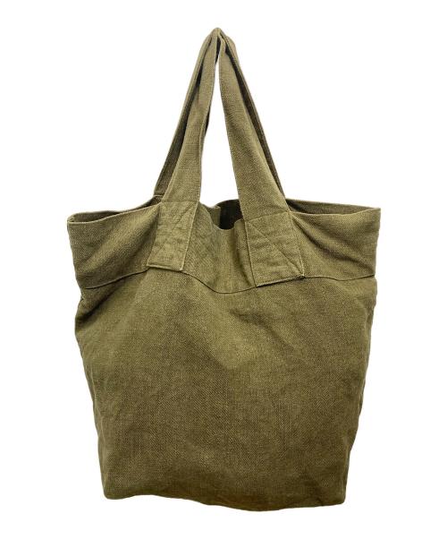 CHARVET EDITIONS（シャルベ エディション）CHARVET EDITIONS (シャルベ エディション) リネントートバッグ オリーブの古着・服飾アイテム