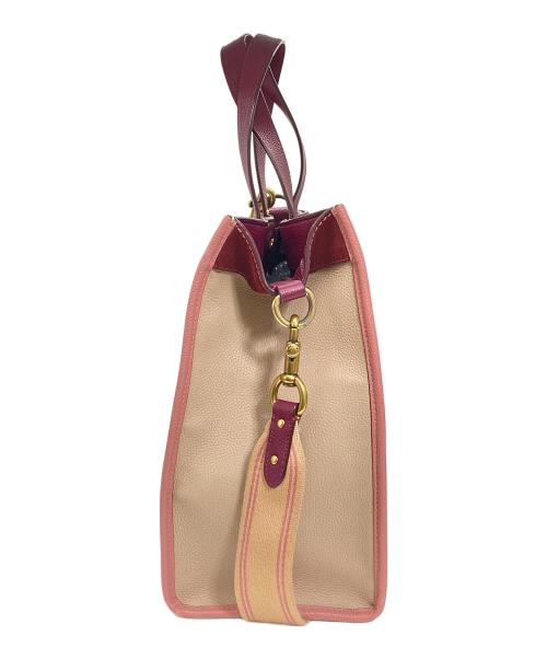 COACH（コーチ）COACH (コーチ) 2WAYバッグ  Field Tote ピンクの古着・服飾アイテム