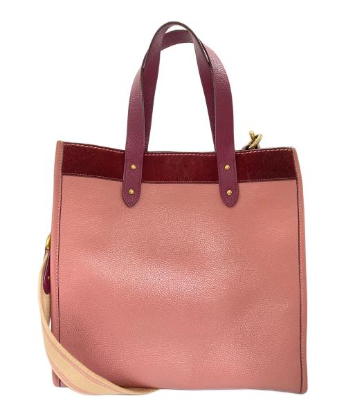 COACH（コーチ）COACH (コーチ) 2WAYバッグ  Field Tote ピンクの古着・服飾アイテム