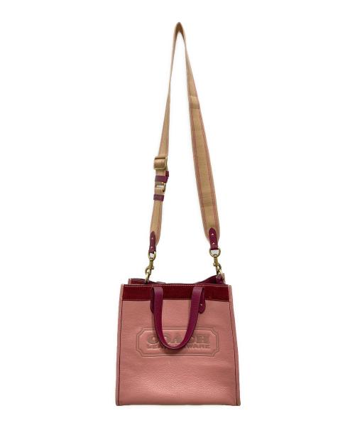 COACH（コーチ）COACH (コーチ) 2WAYバッグ  Field Tote ピンクの古着・服飾アイテム