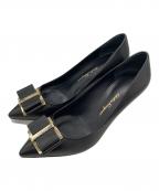 Salvatore Ferragamoサルヴァトーレ フェラガモ）の古着「ZERI70 ダブルボウ ヒールパンプス」｜ブラック