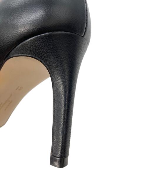 Salvatore Ferragamo（サルヴァトーレ フェラガモ）Salvatore Ferragamo (サルヴァトーレ フェラガモ) ZERI70 ダブルボウ ヒールパンプス ブラック サイズ:6 1/2 Dの古着・服飾アイテム