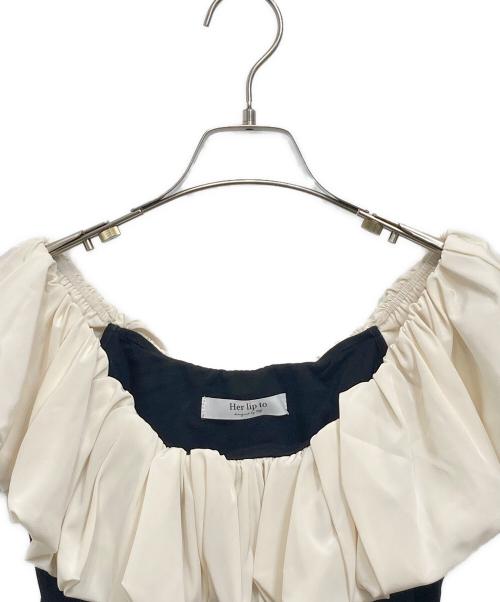 HER LIP TO（ハーリップトゥ）HER LIP TO (ハーリップトゥ) Sia Off-the-Shoulder Top ブラック サイズ:Mの古着・服飾アイテム