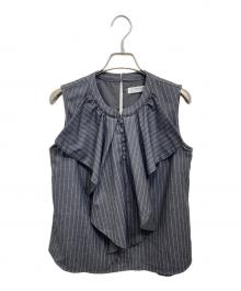 HER LIP TO（ハーリップトゥ）の古着「Fleurine Ruffle Blouse」｜グレー