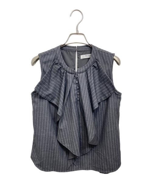HER LIP TO（ハーリップトゥ）HER LIP TO (ハーリップトゥ) Fleurine Ruffle Blouse グレー サイズ:Mの古着・服飾アイテム