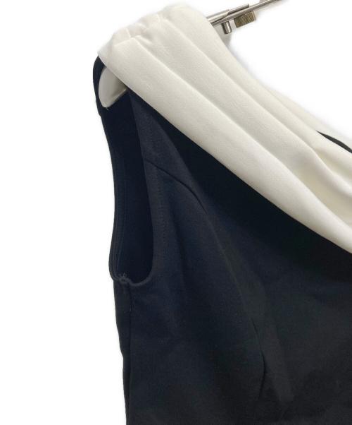 HER LIP TO（ハーリップトゥ）HER LIP TO (ハーリップトゥ) Asymmetric Two-Tone Peplum Top ブラック サイズ:Sの古着・服飾アイテム