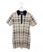 HER LIP TOハーリップトゥ）の古着「Trois Logo Knit Mini Dress」｜ベージュ