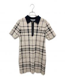HER LIP TO（ハーリップトゥ）の古着「Trois Logo Knit Mini Dress」｜ベージュ