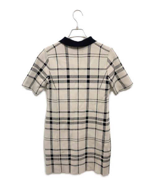 HER LIP TO（ハーリップトゥ）HER LIP TO (ハーリップトゥ) Trois Logo Knit Mini Dress ベージュ サイズ:Mの古着・服飾アイテム