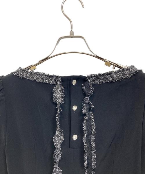 HER LIP TO（ハーリップトゥ）HER LIP TO (ハーリップトゥ) Vol.2 Pleated Ruffle Peplum Top ブラック サイズ:Mの古着・服飾アイテム