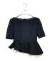 HER LIP TO（ハーリップトゥ）の古着「Vol.2 Pleated Ruffle Peplum Top」｜ブラック