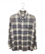 AURALEEオーラリー）の古着「SUPER LIGHT WOOL CHECK SHIRT」｜アイボリー