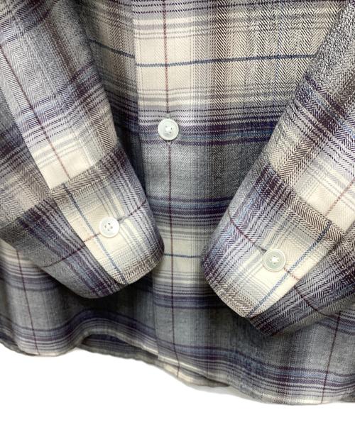 AURALEE（オーラリー）AURALEE (オーラリー) SUPER LIGHT WOOL CHECK SHIRT アイボリー サイズ:3の古着・服飾アイテム