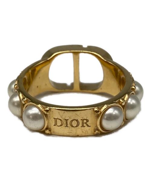 Dior（ディオール）Dior (ディオール) 30モンテーニュパールロゴリング ゴールド サイズ:9号の古着・服飾アイテム