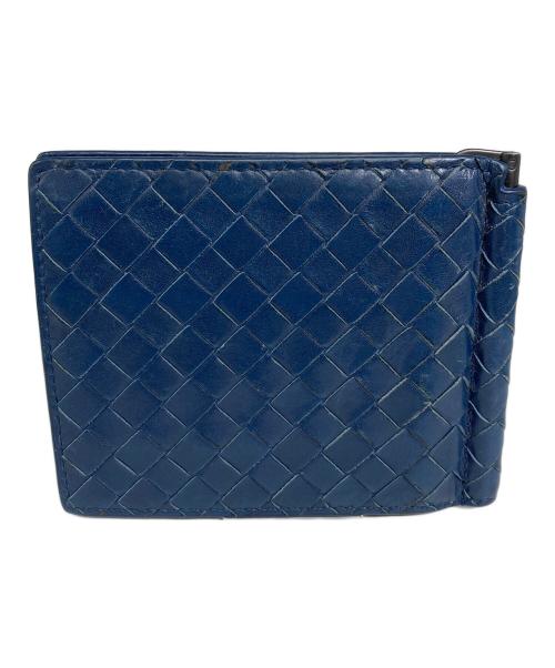 BOTTEGA VENETA（ボッテガベネタ）BOTTEGA VENETA (ボッテガベネタ) 2つ折り財布 ネイビーの古着・服飾アイテム