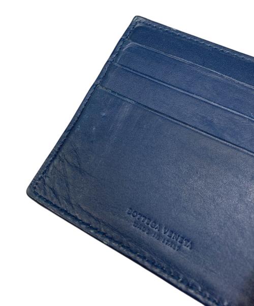BOTTEGA VENETA（ボッテガベネタ）BOTTEGA VENETA (ボッテガベネタ) 2つ折り財布 ネイビーの古着・服飾アイテム