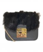 FURLAフルラ）の古着「チェーンショルダーバッグ」｜ブラック