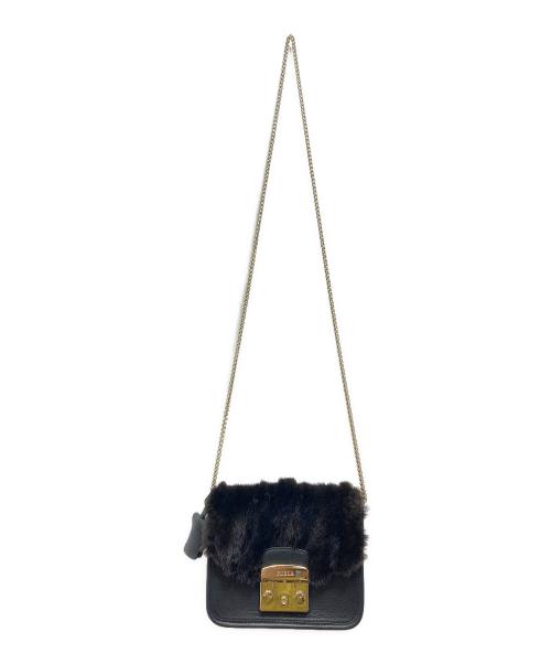 FURLA（フルラ）FURLA (フルラ) チェーンショルダーバッグ ブラックの古着・服飾アイテム
