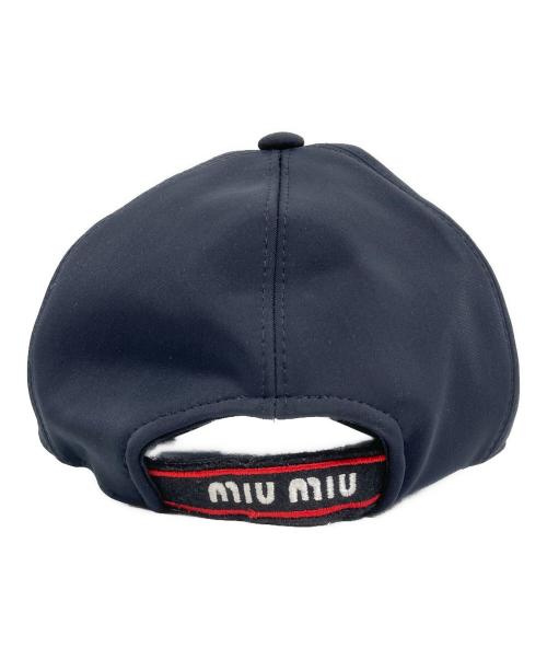 MIU MIU（ミュウミュウ）MIU MIU (ミュウミュウ) キャップ ブラック サイズ:Sの古着・服飾アイテム