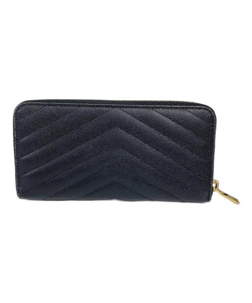 Saint Laurent Paris（サンローランパリ）Saint Laurent Paris (サンローランパリ) モノグラム フルジップウォレット ブラックの古着・服飾アイテム