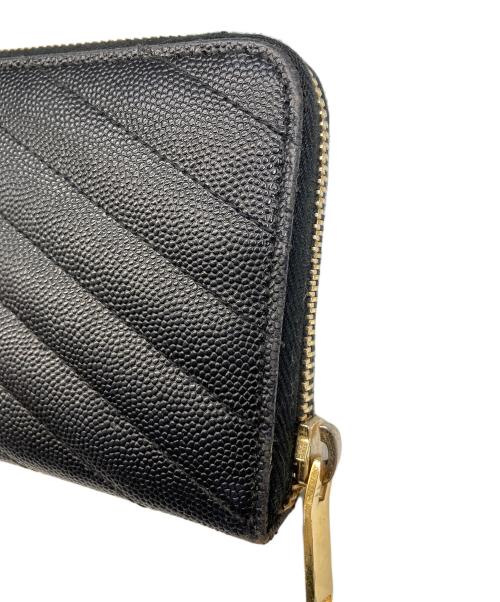 Saint Laurent Paris（サンローランパリ）Saint Laurent Paris (サンローランパリ) モノグラム フルジップウォレット ブラックの古着・服飾アイテム