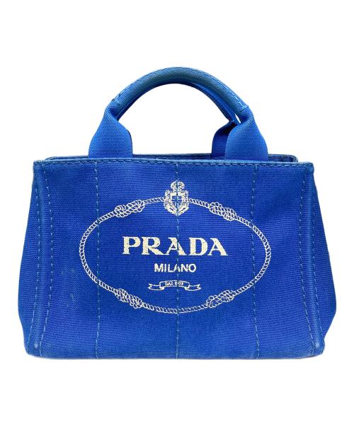 PRADA（プラダ）PRADA (プラダ) カナパミニトートバッグ ブルーの古着・服飾アイテム