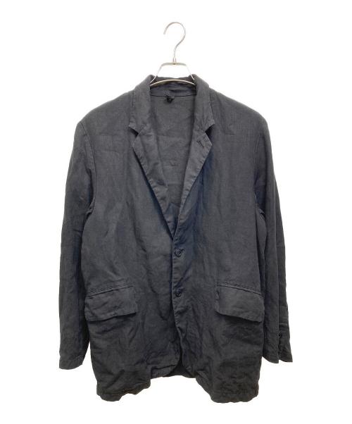 confect（コンフェクト）CONFECT (コンフェクト) ブラックリネンキャンバスジャケット ブラック サイズ:3の古着・服飾アイテム