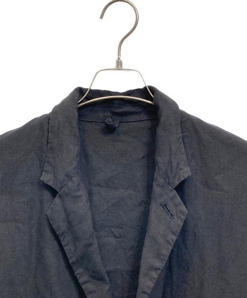 confect（コンフェクト）CONFECT (コンフェクト) ブラックリネンキャンバスジャケット ブラック サイズ:3の古着・服飾アイテム