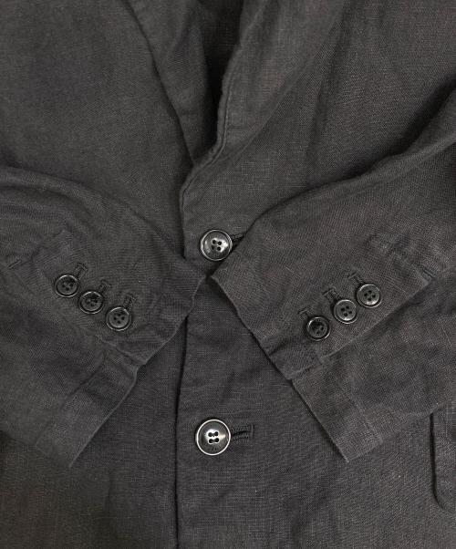 confect（コンフェクト）CONFECT (コンフェクト) ブラックリネンキャンバスジャケット ブラック サイズ:3の古着・服飾アイテム