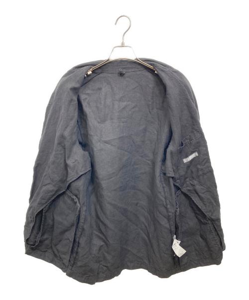 confect（コンフェクト）CONFECT (コンフェクト) ブラックリネンキャンバスジャケット ブラック サイズ:3の古着・服飾アイテム