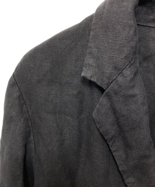 confect（コンフェクト）CONFECT (コンフェクト) ブラックリネンキャンバスジャケット ブラック サイズ:3の古着・服飾アイテム