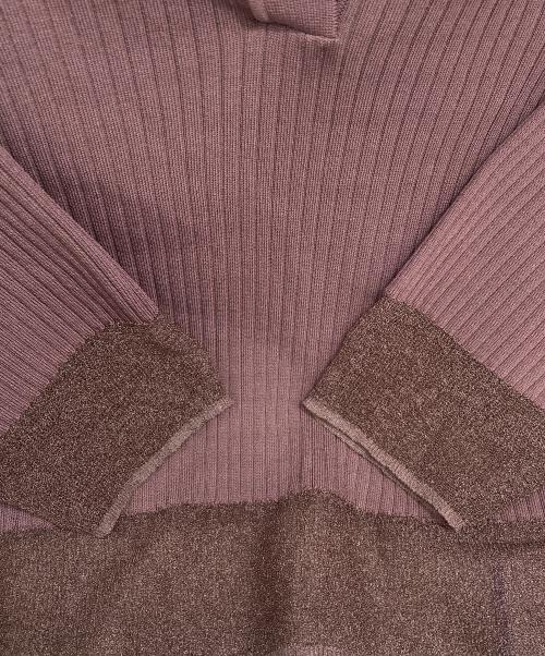 FRED PERRY（フレッドペリー）FRED PERRY (フレッドペリー) SHEER TRIM KNITTED SHIRT ブラウン サイズ:UK 10の古着・服飾アイテム