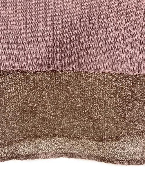 FRED PERRY（フレッドペリー）FRED PERRY (フレッドペリー) SHEER TRIM KNITTED SHIRT ブラウン サイズ:UK 10の古着・服飾アイテム