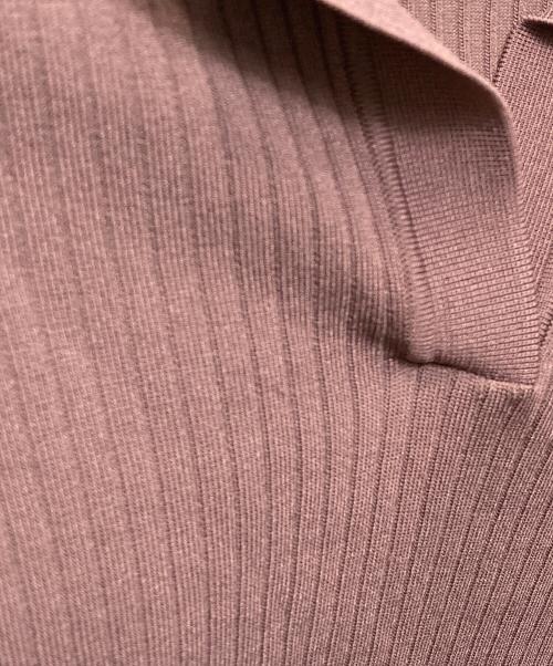 FRED PERRY（フレッドペリー）FRED PERRY (フレッドペリー) SHEER TRIM KNITTED SHIRT ブラウン サイズ:UK 10の古着・服飾アイテム