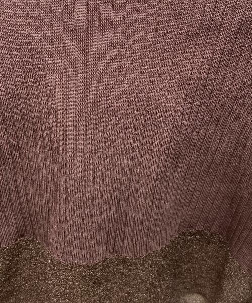 FRED PERRY（フレッドペリー）FRED PERRY (フレッドペリー) SHEER TRIM KNITTED SHIRT ブラウン サイズ:UK 10の古着・服飾アイテム