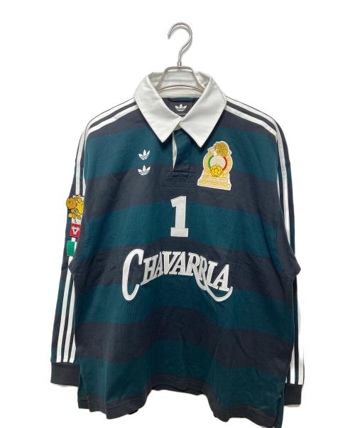 adidas（アディダス）adidas (アディダス) WC PORTERO RUGBY LONGSLEEVE グリーン サイズ:XSの古着・服飾アイテム