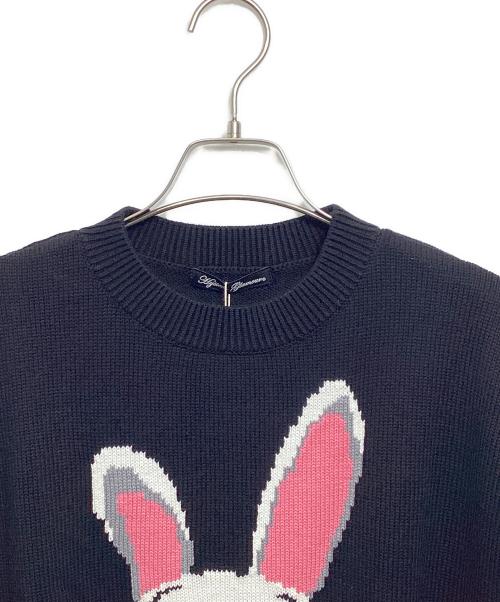 Hysteric Glamour（ヒステリックグラマー）Hysteric Glamour (ヒステリックグラマー) THE RABBIT ROAM編込プルオーバー ブラック サイズ:FREE 未使用品の古着・服飾アイテム