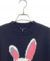 Hysteric Glamour (ヒステリックグラマー) THE RABBIT ROAM編込プルオーバー ブラック サイズ:FREE 未使用品：10000円
