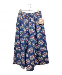 Hysteric Glamour（ヒステリックグラマー）の古着「SUPER HYSTERIC柄 キュロットデニムスカート」｜インディゴ