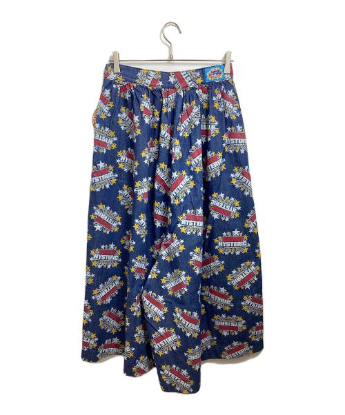Hysteric Glamour（ヒステリックグラマー）Hysteric Glamour (ヒステリックグラマー) SUPER HYSTERIC柄 キュロットデニムスカート インディゴ サイズ:M 未使用品の古着・服飾アイテム