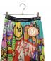 中古・古着 Hysteric Glamour (ヒステリックグラマー) SUMMER OF 70s柄 ランダムプリーツスカート ブラック サイズ:FREE 未使用品：13000円